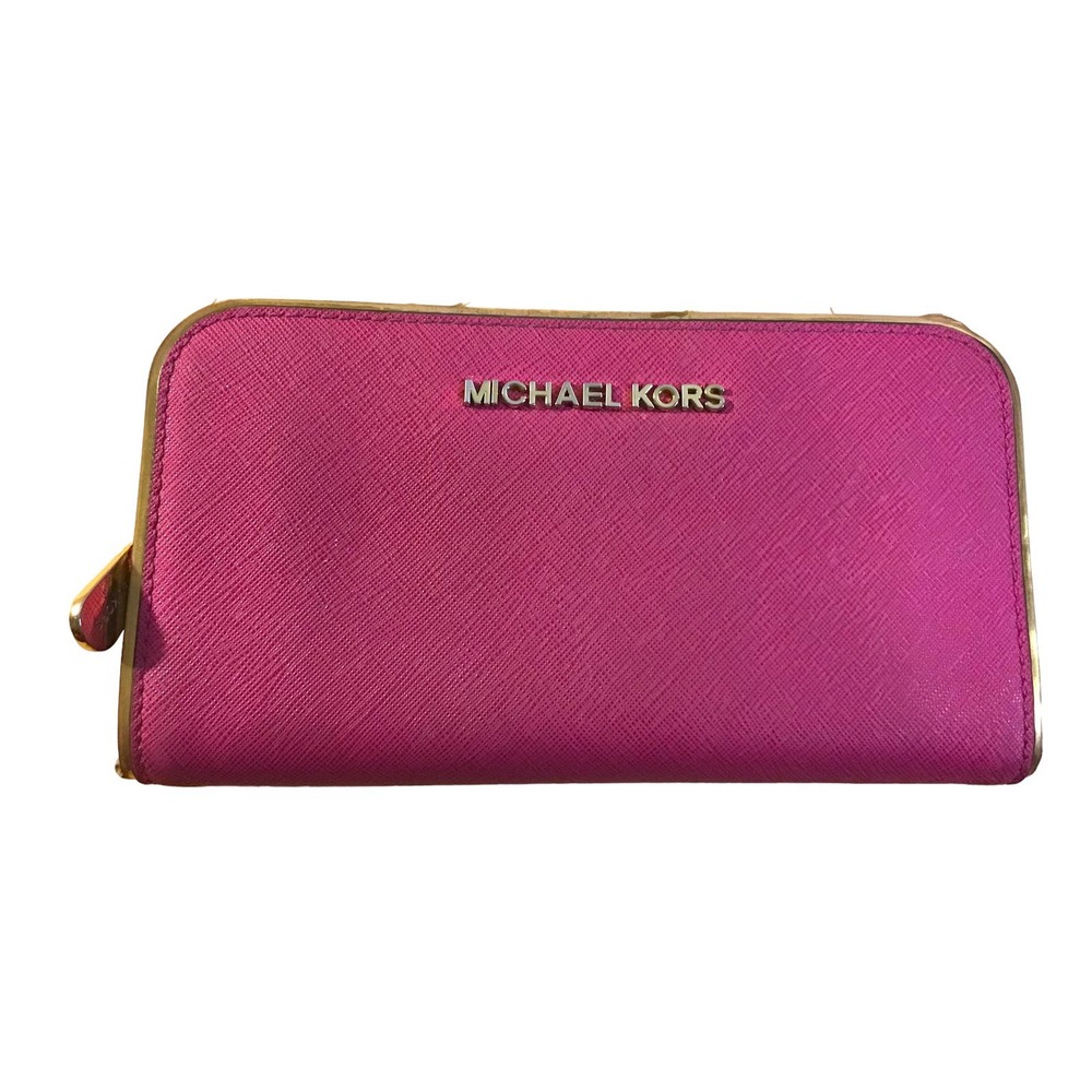 Michael Kors Jet Set Pink Zip Around Wallet